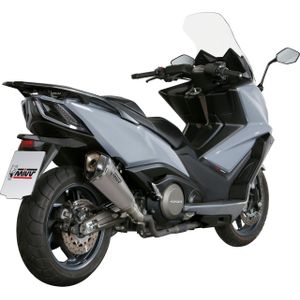 MIVV Delta Race Auspuff silber O.008.KDRX für Kymco AK 550 - Motorradteile - Motorrad Auspuff - Motorrad Auspuffanlagen & Endschalldämpfer