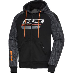 FLM Drift Sport Hoodie mit Protektoren schwarz/orange M - Motorradbekleidung - Motorradjacken - Hemden und Pullover