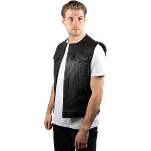 John Doe MC Outlaw Lederweste schwarz 5XL - Motorradbekleidung - Freizeitbekleidung - Westen