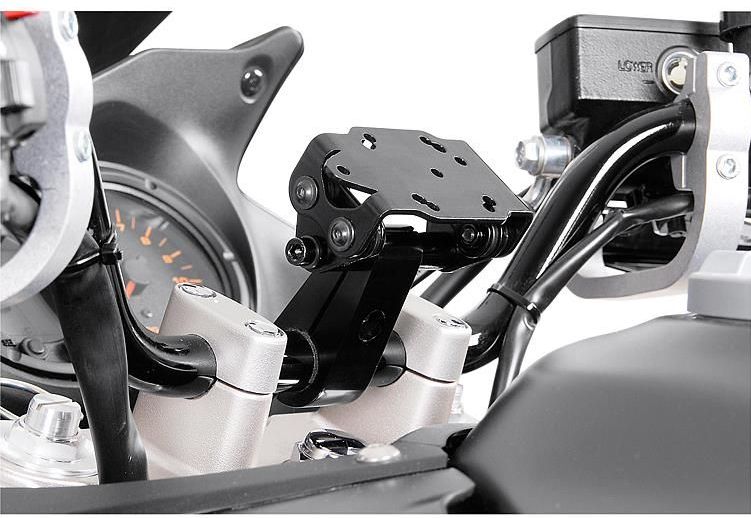 SW-MOTECH GPS Nonshock Rohrlenkerhalter schwarz  für 22 mm Rohrlenker - Motorradzubehör - Kommunikation & Navigation - Motorrad Navi- &