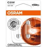 Osram Original Leuchtmittelpaar C5W 12V, 5W Soffitte 36mm SV8.5-8 - Motorradteile - Beleuchtung - Motorrad Glühbirnen & Leuchtmittel