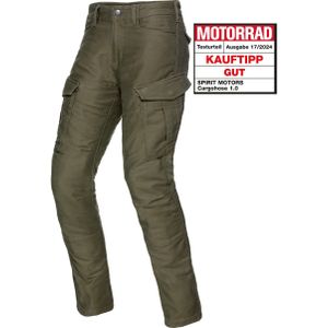 Spirit Motors Cargo Hose 1.0 grün 31/32 - Motorradbekleidung - Motorradhosen - Motorrad Jeanshosen