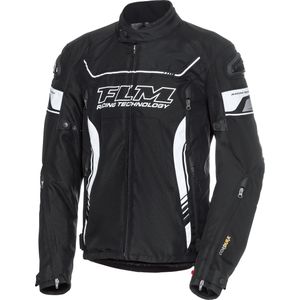 FLM Octane Textiljacke schwarz/weiß M - Motorradbekleidung - Motorradjacken - Motorrad Textiljacken