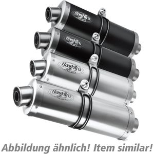 Hashiru Auspuff ST05 oval schwarz für Triumph Tiger 1200 2022- - Motorradteile - Motorrad Auspuff - Motorrad Auspuffanlagen & Endschalldämpfer