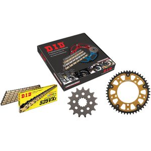 D.I.D. Supersprox Kettenkit Stealth 525VX3(G&B) Clip X 15/47/118 gold für Suzu - Motorradteile - Kraftübertragung - Motorrad Kettensätze