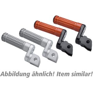Mizu Fußrastenpaar Flex Race 22mm für Fahrer schwarz/schwarz 1004 - Motorradteile - Anbauteile - Motorrad Fußrasten & Fußhebel