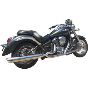 Miller Exhaust Auspuffanlage 2in1 SlashCut poliert/poliert für Kawasaki VN - Motorradteile - Motorrad Auspuff - Motorrad Auspuffanlagen &