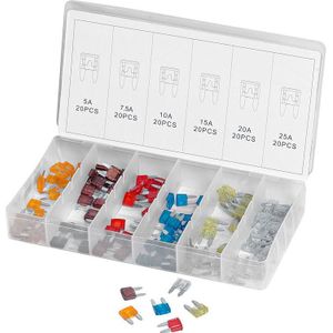Hi-Q Tools Mini-Flachsicherungen 120 Stück  5-25A - Motorradteile - Elektrik - Sicherungen