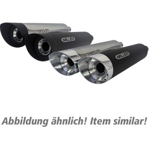 Miller Exhaust Auspuffanlage 2in2 straigth SlashCut schwarz/poliert für Suz - Motorradteile - Motorrad Auspuff - Motorrad Auspuffanlagen &