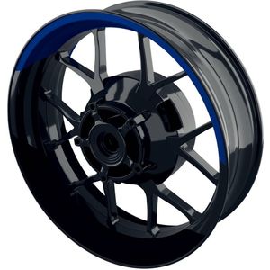 One-Wheel Felgenaufkleber halb halb geteilt schwarz blau matt - Motorradteile - Reifen- & Felgen - Motorrad Felgenrandaufkleber