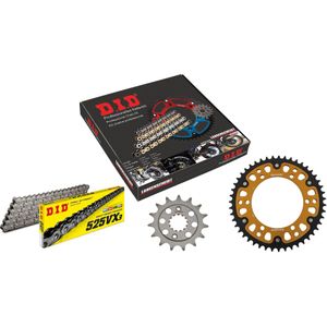 D.I.D. Supersprox Kettenkit Stealth 525VX3 Niet X 15/48/118 gold für XLV 650 T - Motorradteile - Kraftübertragung - Motorrad Kettensätze