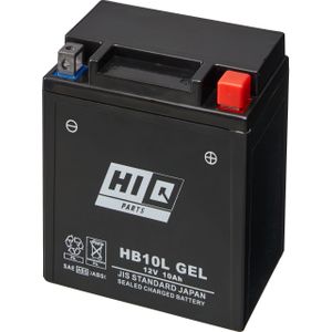 Hi-Q Batterie AGM Gel geschlossen HB10L-A2, 12V, 10Ah (YB10L-A2, - Motorradteile - Batterien - Motorradbatterien