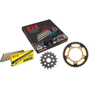 D.I.D. Supersprox Kettenkit Stealth 525VX3(G&B) Niet X 17/45/116 gold für Suzu - Motorradteile - Kraftübertragung - Motorrad Kettensätze