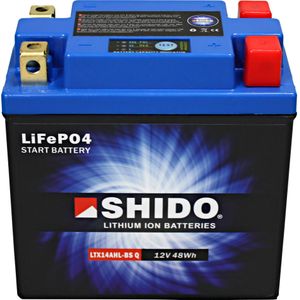 Shido Batterie Lithium LTX14AHL-BS Q, 12V, 4Ah (YB12/YB14) - Motorradteile - Batterien - Motorradbatterien