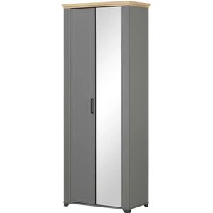Garderobenschrank  Assenza ¦ grau ¦ Maße (cm): B: 75 H: 194,5 T: 41.0 Schränke > Dielenschränke - Höffner