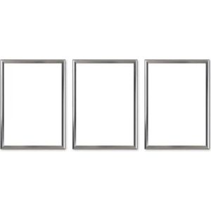 Bilderrahmen 13x18 cm  3er-Set  ¦ silber ¦ Kunststoff ¦ Maße (cm): B: 13 H: 18 T: 1.8 Accessoires > Bilderrahmen - Höffner