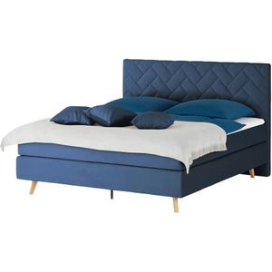 Boxspringbett  Weave ¦ blau ¦ Maße (cm): B: 160 H: 122 Betten > Boxspringbetten > Boxspringbetten 160x200 - Höffner