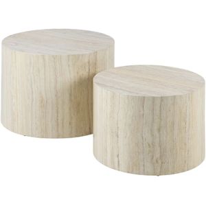 Couchtisch 2er Set  Chioggio ¦ beige ¦ Maße (cm): H: 40  Ø: 58 Tische > Couchtische > Couchtische rund - Höffner
