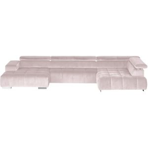 uno Wohnlandschaft aus Samt Origo ¦ rosa/pink ¦ Maße (cm): B: 409 H: 70 T: 225.0 Polstermöbel > Sofas > Wohnlandschaften - Höffner