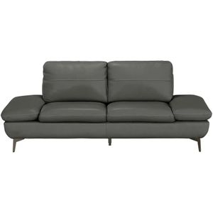 Wohnwert Ledersofa  Amarena ¦ grau ¦ Maße (cm): B: 196 H: 81 T: 96.0 Polstermöbel > Sofas > 2-Sitzer - Höffner