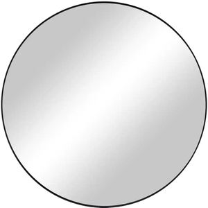 Spiegel  80 cm Liya  ¦ schwarz ¦ Glas,Aluminium,Metall Ø: 80 Accessoires > Spiegel - Höffner