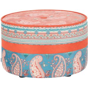 bassetti by SCHRÖNO Pouf aus Velours Tino ¦ rot ¦ Maße (cm): H: 39  Ø: 63 Polstermöbel > Hocker > Sitzpouf - Höffner