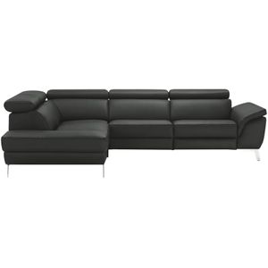uno Ecksofa Leder  Dallas ¦ schwarz ¦ Maße (cm): B: 283 H: 74 T: 228.0 Polstermöbel > Sofas > Ecksofas - Höffner