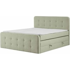 Boxspringbett mit Bettkasten Neapel ¦ grün ¦ Maße (cm): B: 180 H: 121 Betten > Komfortbetten - Höffner