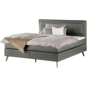 Boxspringbett  Gorge ¦ grau ¦ Maße (cm): B: 200 H: 118 Betten > Boxspringbetten > Boxspringbetten 200x200 - Höffner