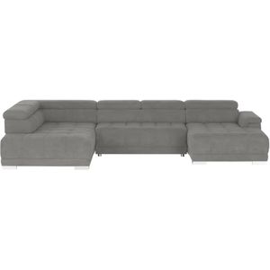 switch Wohnlandschaft aus Mikrofaser Campo ¦ grau ¦ Maße (cm): B: 374 H: 101 T: 220.0 Polstermöbel > Sofas > Wohnlandschaften - Höffner