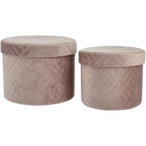 Aufbewahrungsbox  2er-Set  ¦ rosa/pink ¦ Maße (cm): H: 16  Ø: 22 Aufbewahrung > Aufbewahrungsboxen - Höffner
