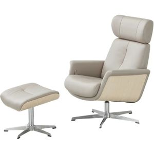 uno Sessel-Hocker-Set  Arne ¦ grau ¦ Maße (cm): B: 75 H: 83 T: 81.0 Polstermöbel > Sessel > Relaxsessel - Höffner