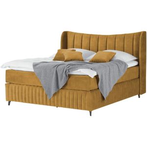 Kings and Queens Boxspringbett  Uldur ¦ gelb ¦ Maße (cm): B: 214 H: 122 Betten > Boxspringbetten > Boxspringbetten 200x200 - Höffner