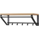 Wandgarderobe  Haiger  ¦ holzfarben ¦ MDF-Platte,Metall ¦ Maße (cm): B: 70 H: 23 T: 30.0 Garderoben & Kleiderstangen > Hakenleisten - Höffner