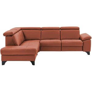 meinSofa Ecksofa Echtleder Linda ¦ rot ¦ Maße (cm): B: 261 H: 80 T: 209.0 Polstermöbel > Sofas > Ecksofas - Höffner