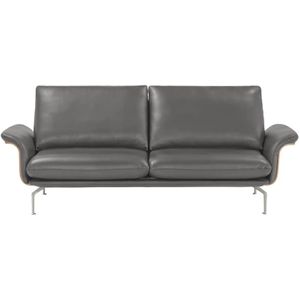 Nils Olsen Ledersofa aus Echtleder Alva ¦ grau ¦ Maße (cm): B: 214 H: 87 T: 101.0 Polstermöbel > Sofas > 2-Sitzer - Höffner