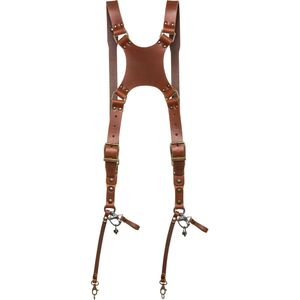 The Hantler Dual camera harness Cognac S/M Draagcomfort