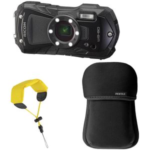 Ricoh WG-80 Zwart kit met tas en drijfriem Compact camera