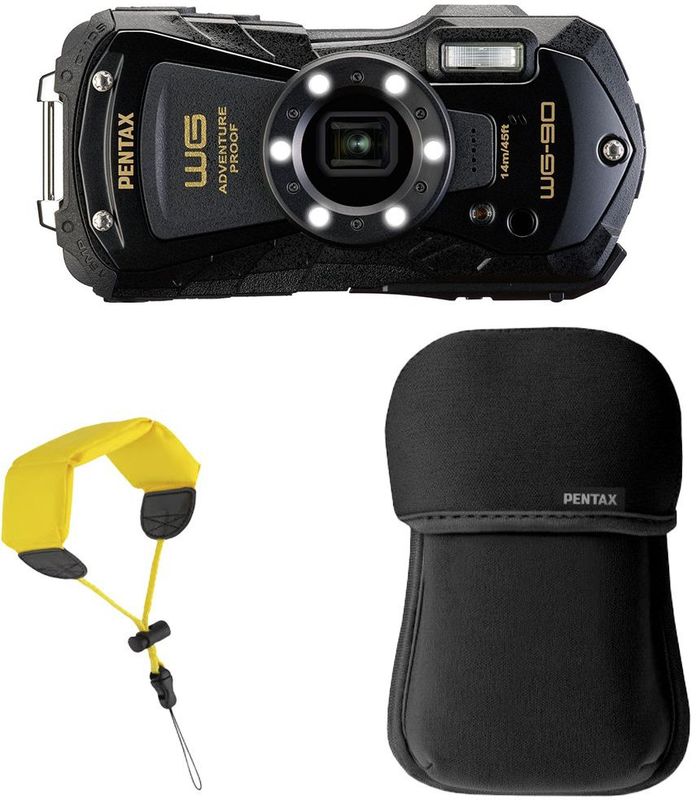 Pentax WG-90 - Compactcamera - Zwart - 16 Mpx - 28 - 140 mm