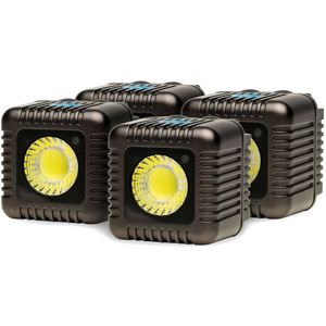 Lume Cube Waterdichte flits en videolamp - Quad (4) Gunmetal Grey Continu licht op camera