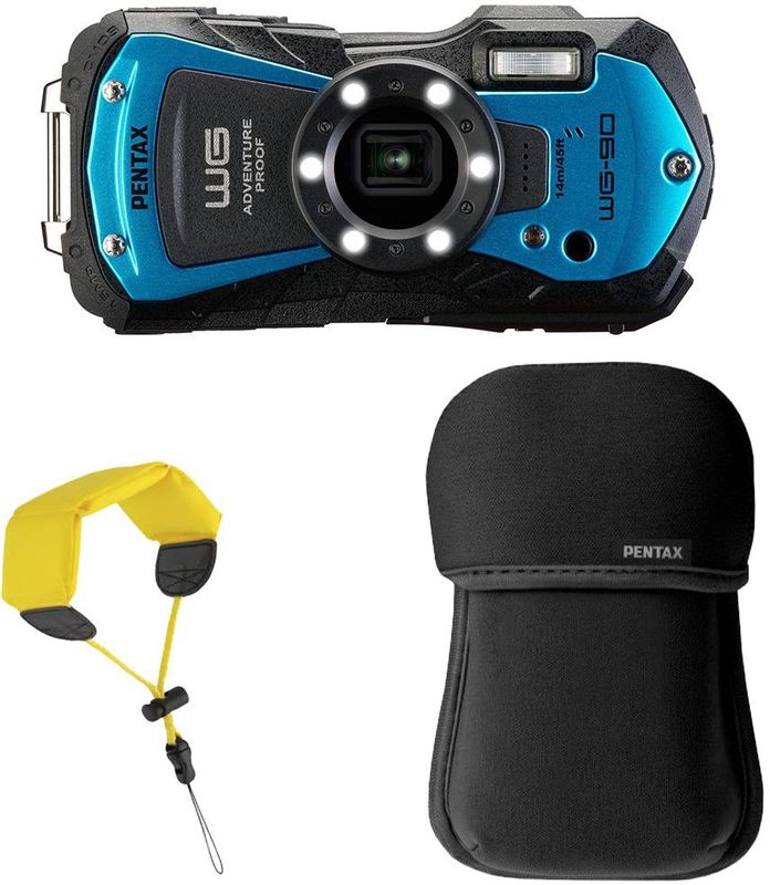 Pentax WG-90 - Compactcamera - Blauw - 16 Mpx - Waterdicht tot 14 meter