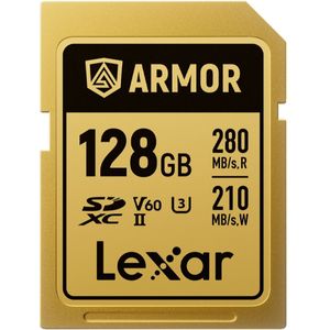 Lexar SDXC Pro Gold Series ARMOR UHS-II 128GB V60 Geheugen