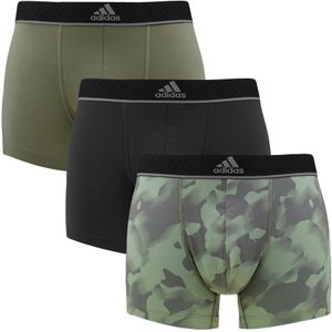 Adidas - 3-pack microfiber boxershorts active flex basic camo groen & zwart - Heren