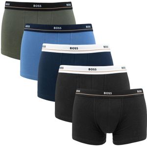 Hugo Boss - BOSS 5-pack boxershorts essential zwart, blauw & groen - Heren