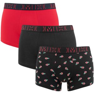HOM - 3-pack boxershorts hiro zwart & rood - Heren