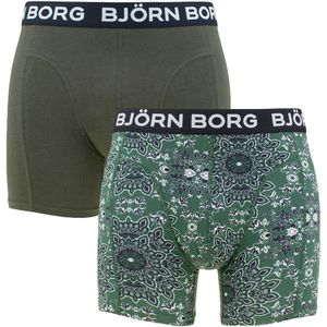 Björn Borg - 2-pack bamboe boxershorts mozaiek groen - Heren