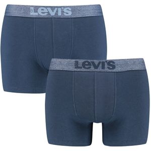 Levi&#039;s - 2-pack boxershorts melange wb blauw - Heren