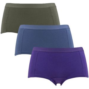 Björn Borg - Soft cotton stretch 3-pack mini boxershorts basic paars & groen - Dames