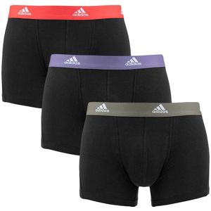 Adidas - 3-pack boxershort trunks active flex combi zwart - Heren