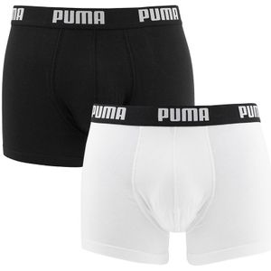 PUMA - 2-pack boxershorts basic zwart & wit - Heren